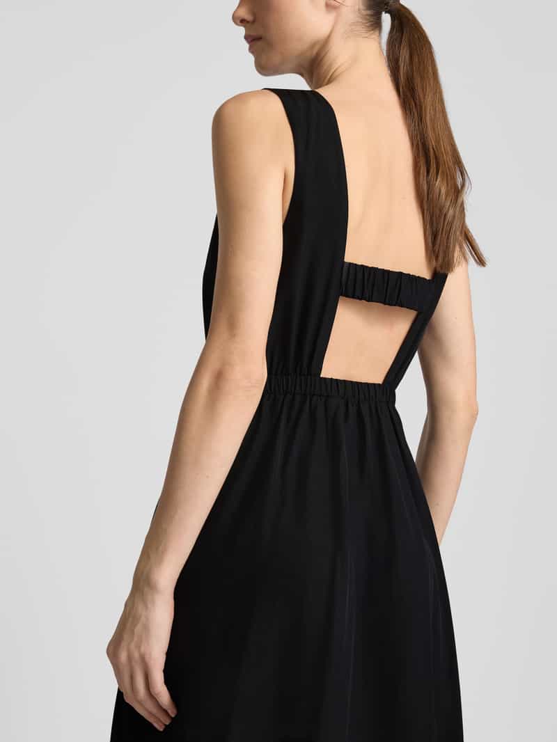 ECOALF Midi-jurk in design met open rug model 'KARLALF'