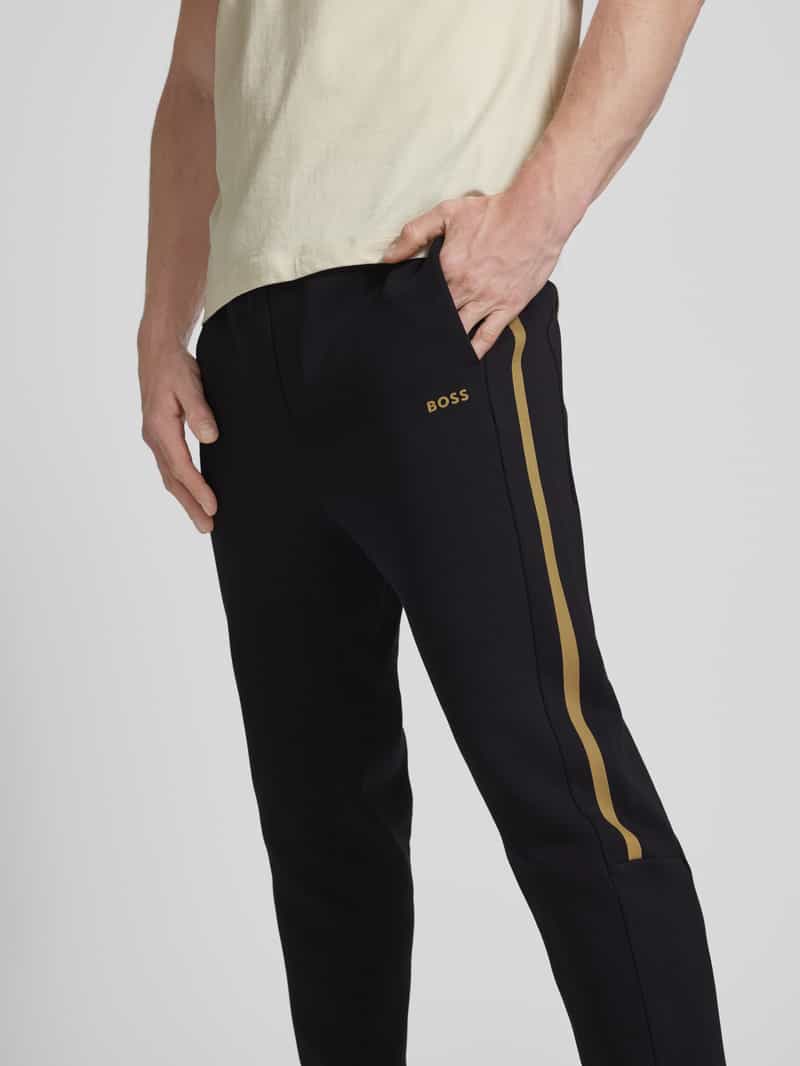 BOSS Green Tapered fit sweatpants met labeldetail model 'Hadikonos'