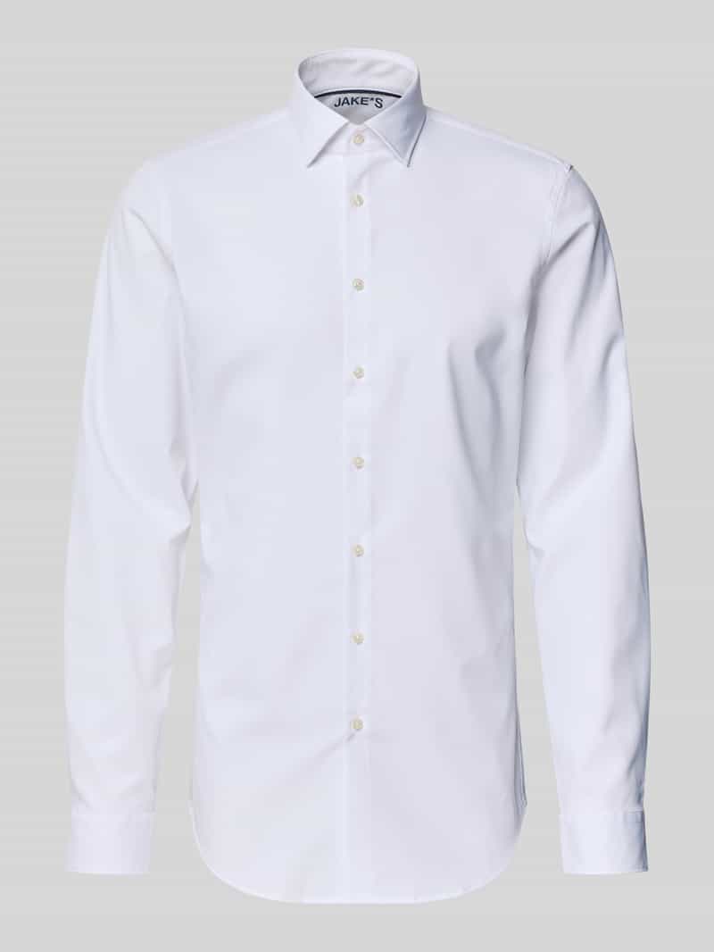 Slim fit zakelijk overhemd met extra lange mouw