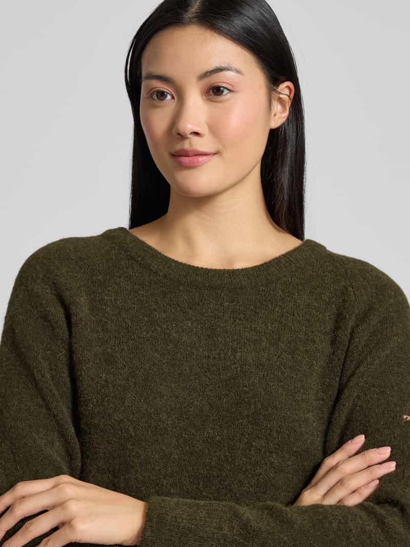 Samsøe Gebreide pullover van wolmix met ronde hals