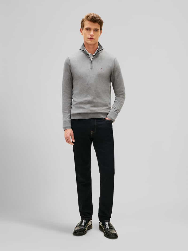 Tommy Hilfiger Essential halfzip trui grijs, foto 6