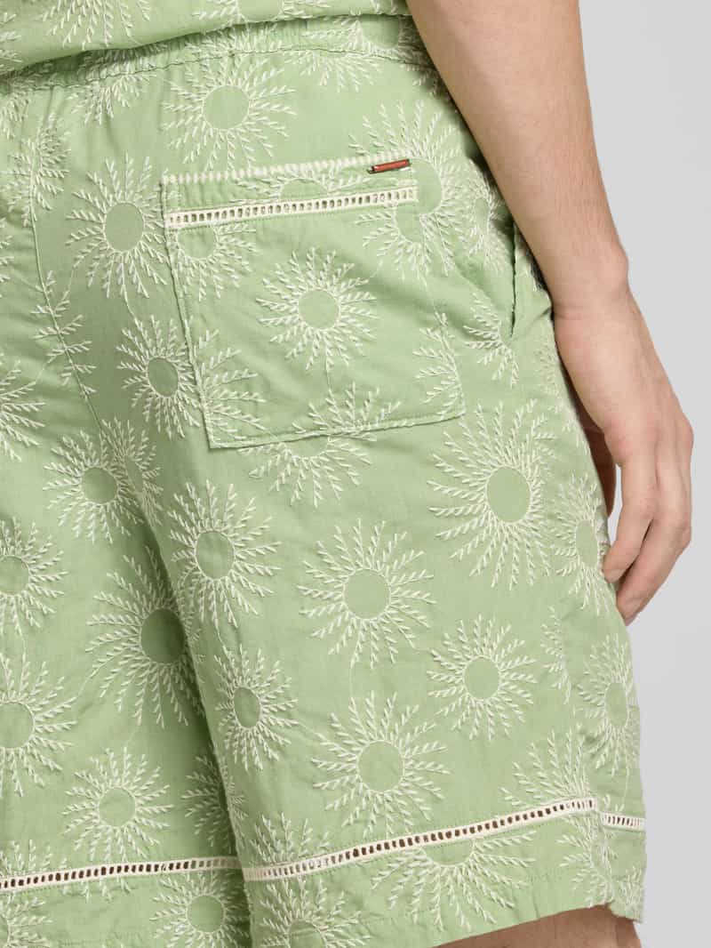 Scotch & Soda Regular fit bermuda met motiefstitching