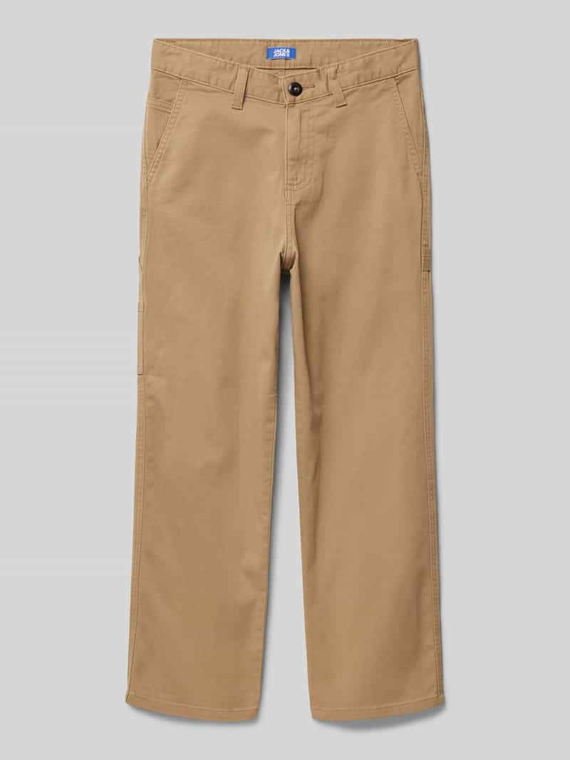 jack & jones Regular fit broek met riemlussen model 'ALEX'