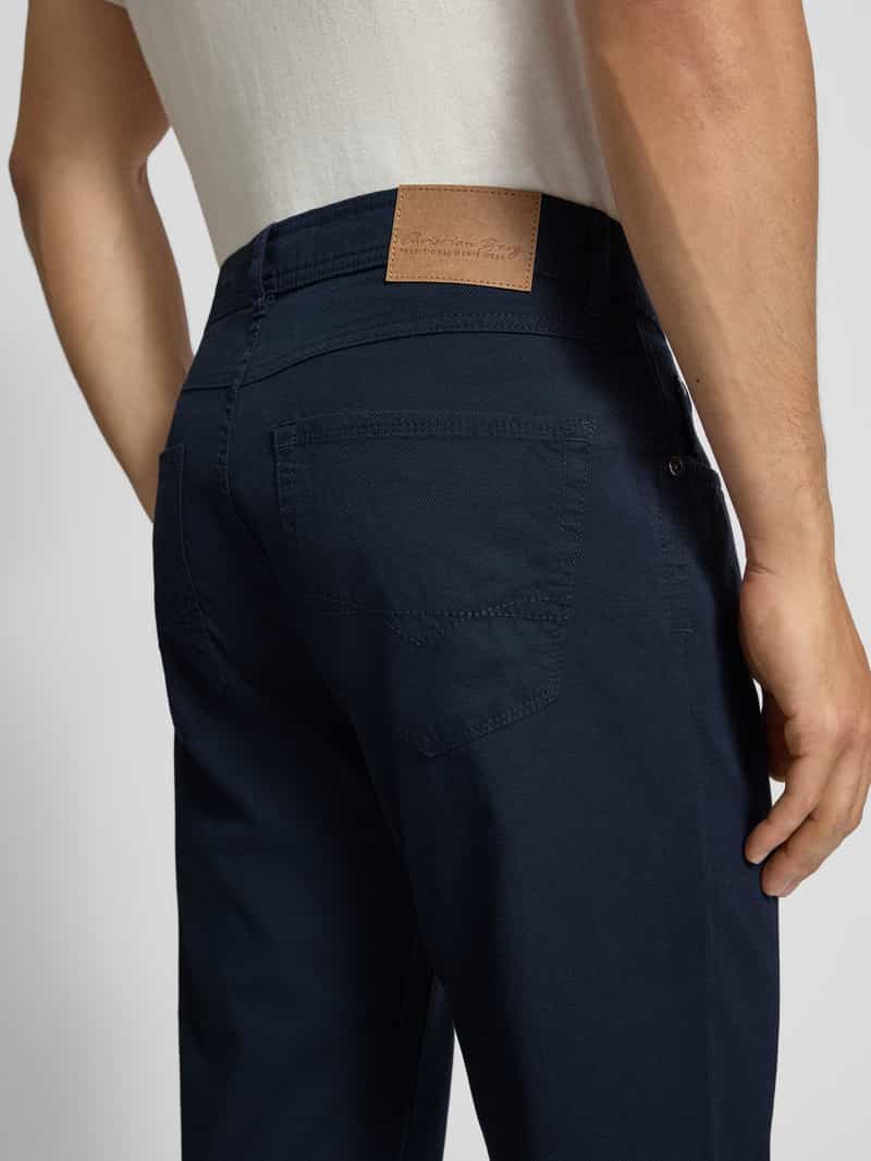 Christian Berg Men Slim fit stoffen broek met biologisch katoen en 5-pocketmodel