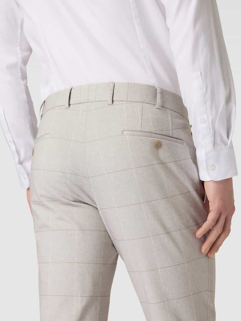 ATELIER TORINO Straight fit stoffen broek met ruitmotief