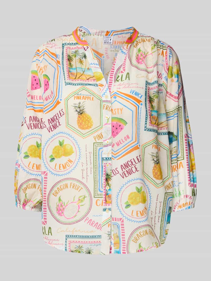 Emily Van den Bergh Regular fit blouse met 3 4-mouwen