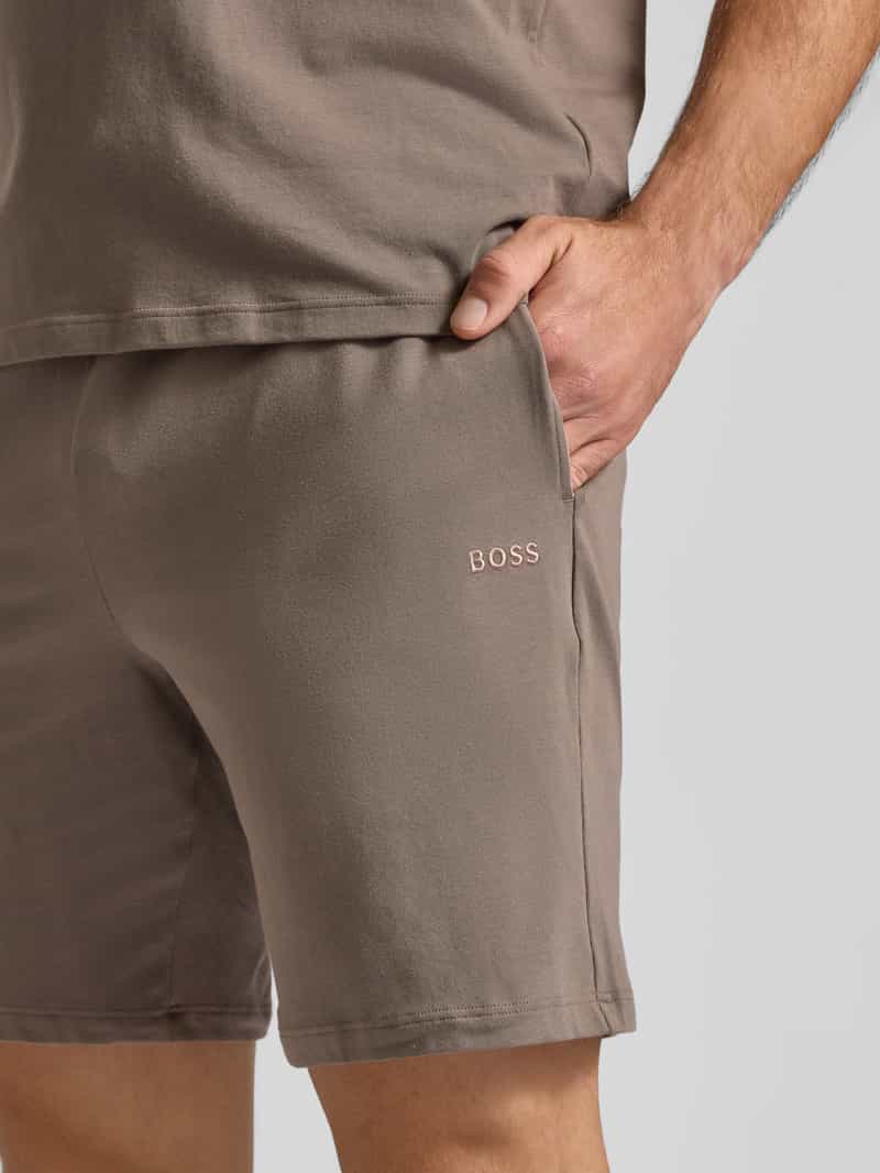 Boss Regular fit sweatshorts van een mix van katoen en elastaan