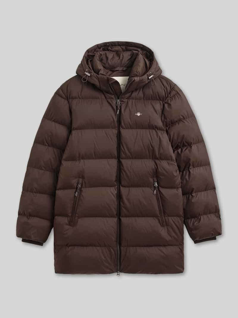 Gant Regular fit jack van polyester met afneembare capuchon