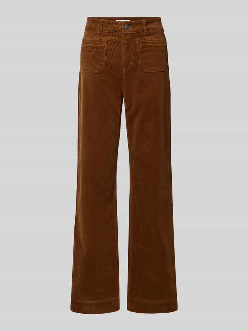 Christian Berg Woman Wide leg corduory broek met achterzakken