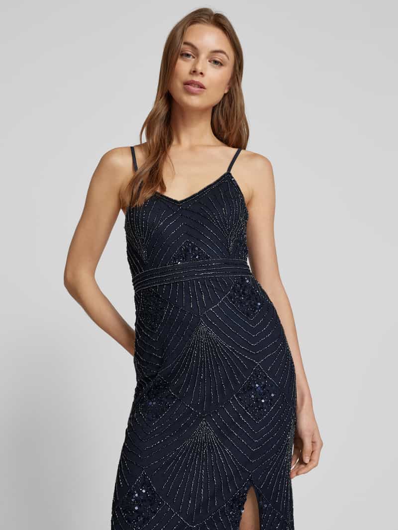 Lace & Beads Cocktailjurk met hartvormige hals