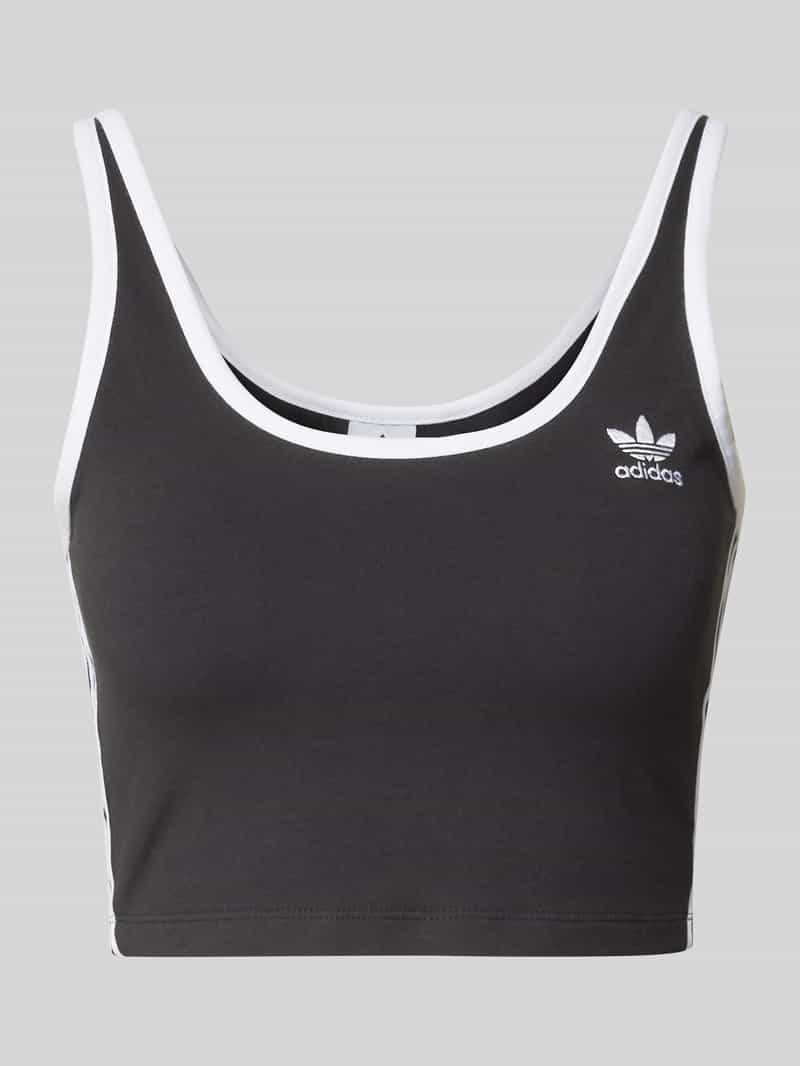 adidas Originals 3-Stripes Crop Tank Top - Zwart- Dames, Zwart