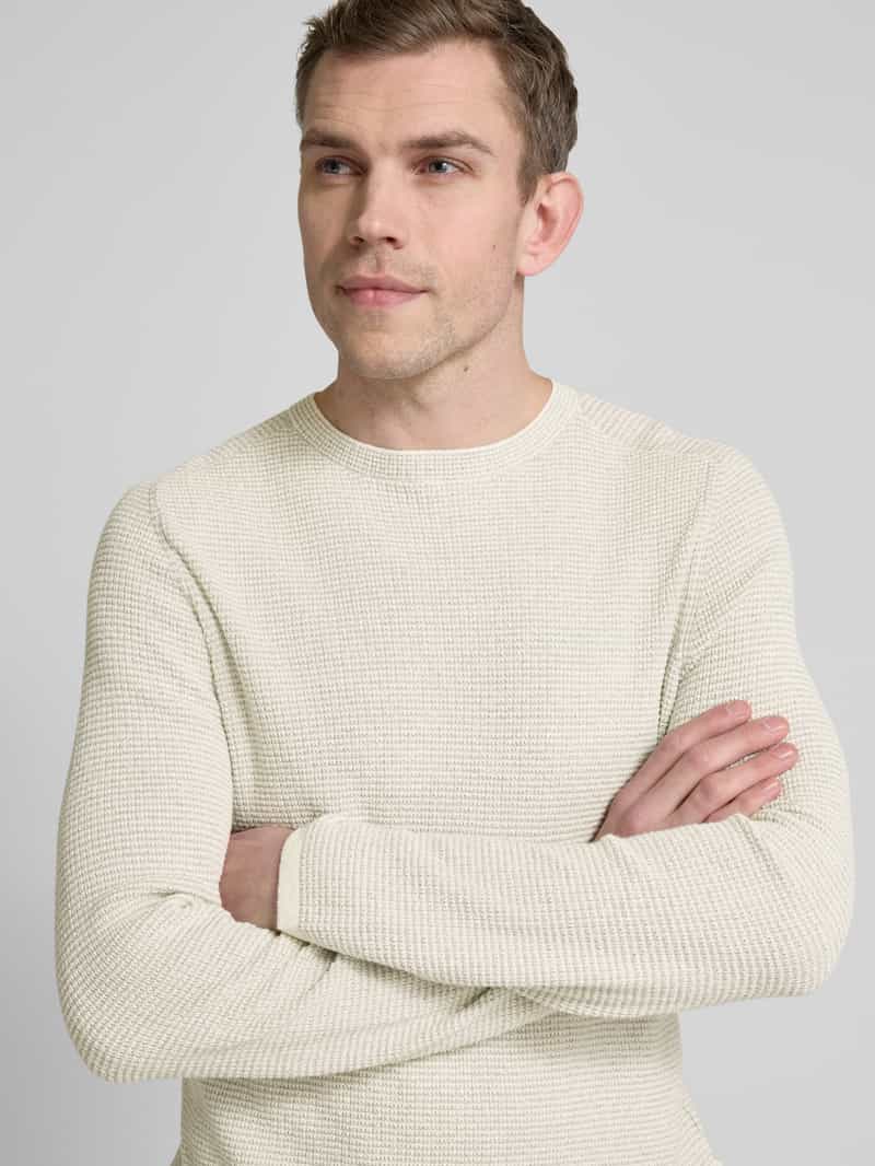 Marc O'Polo Regular fit pullover in een katoenmix met structuur