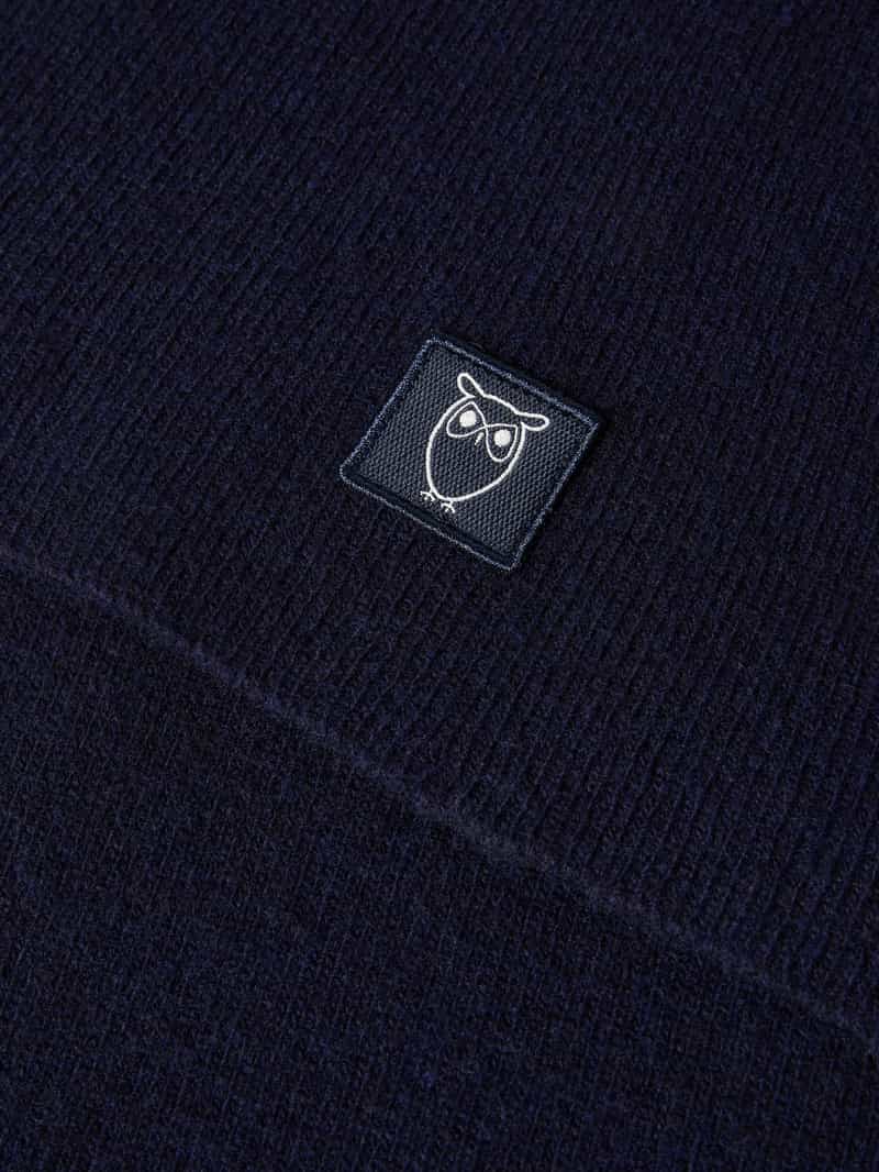 Knowledge Cotton Apparel Wollen sjaal met labeldetail