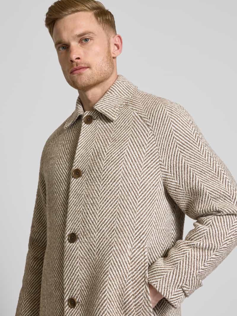 Les Deux Lange jas met steekzakken model 'Michael'