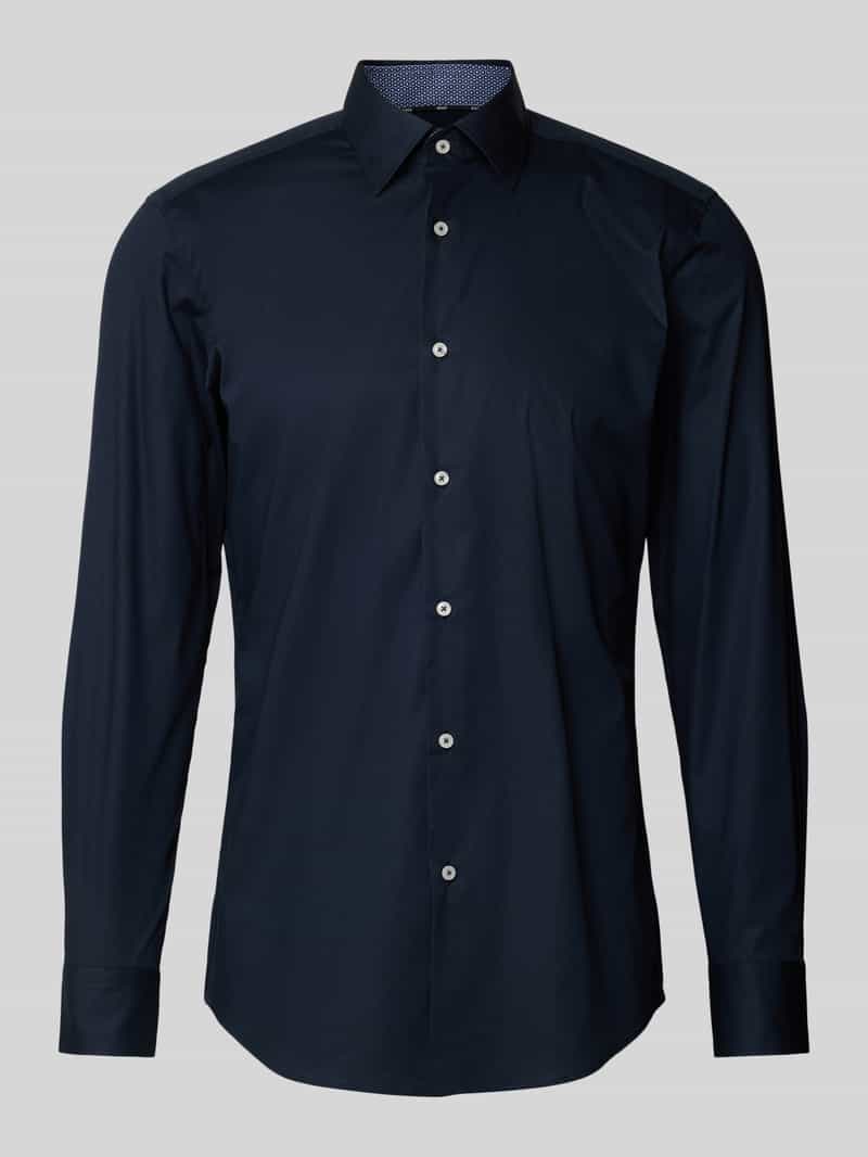 Boss Slim fit zakelijk overhemd met kentkraag model 'Hank'