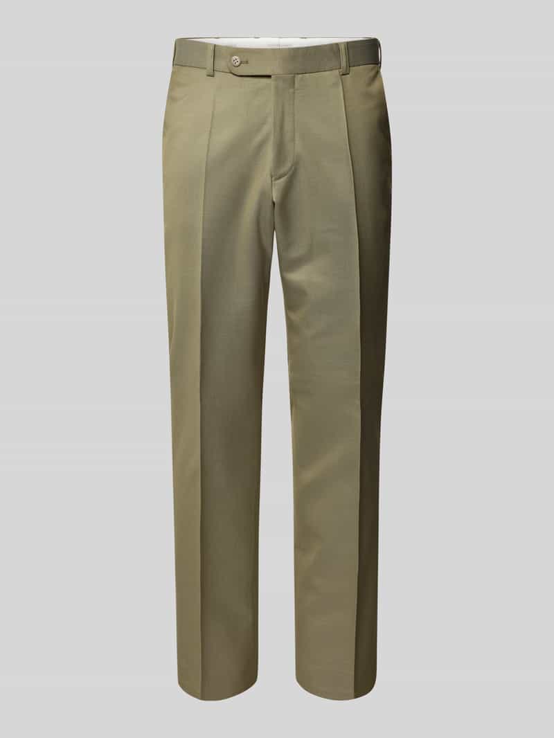 Wilvorst Slim fit pantalon met persplooien