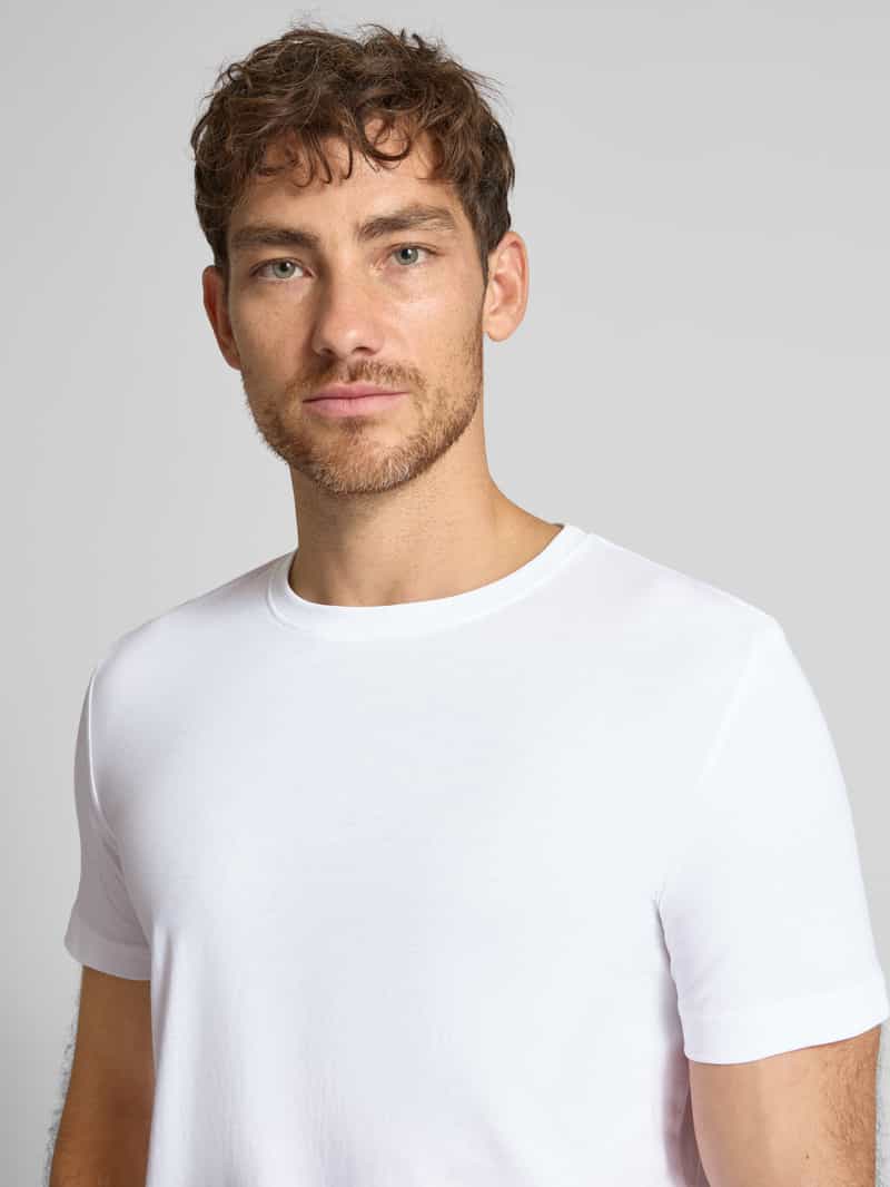 Selected Homme Regular fit T-shirt van puur katoen in een set van 3 stuks