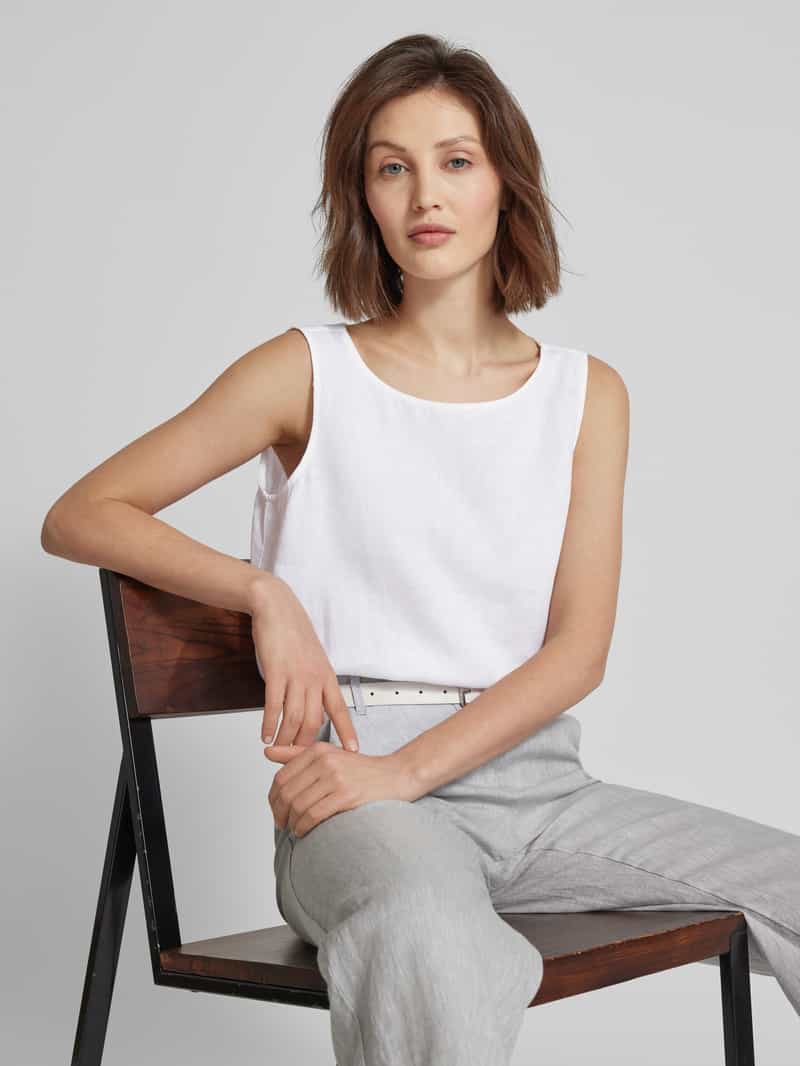 Christian Berg Woman Blousetop van linnen in effen design