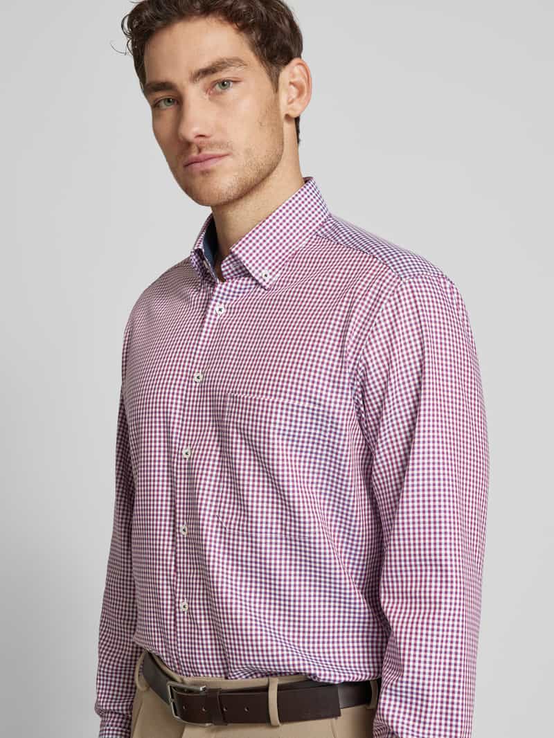 Eterna Regular fit zakelijk overhemd met button-downkraag