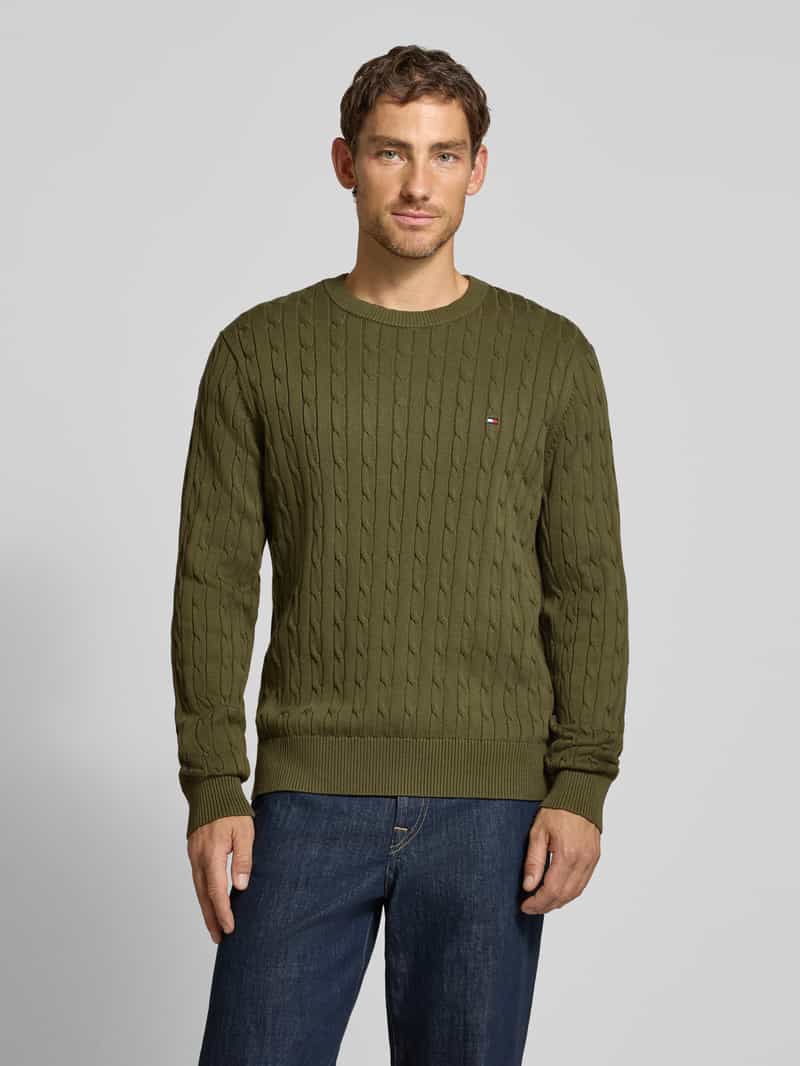Tommy Hilfiger kabeltrui MW0MW33132 groen, foto 4