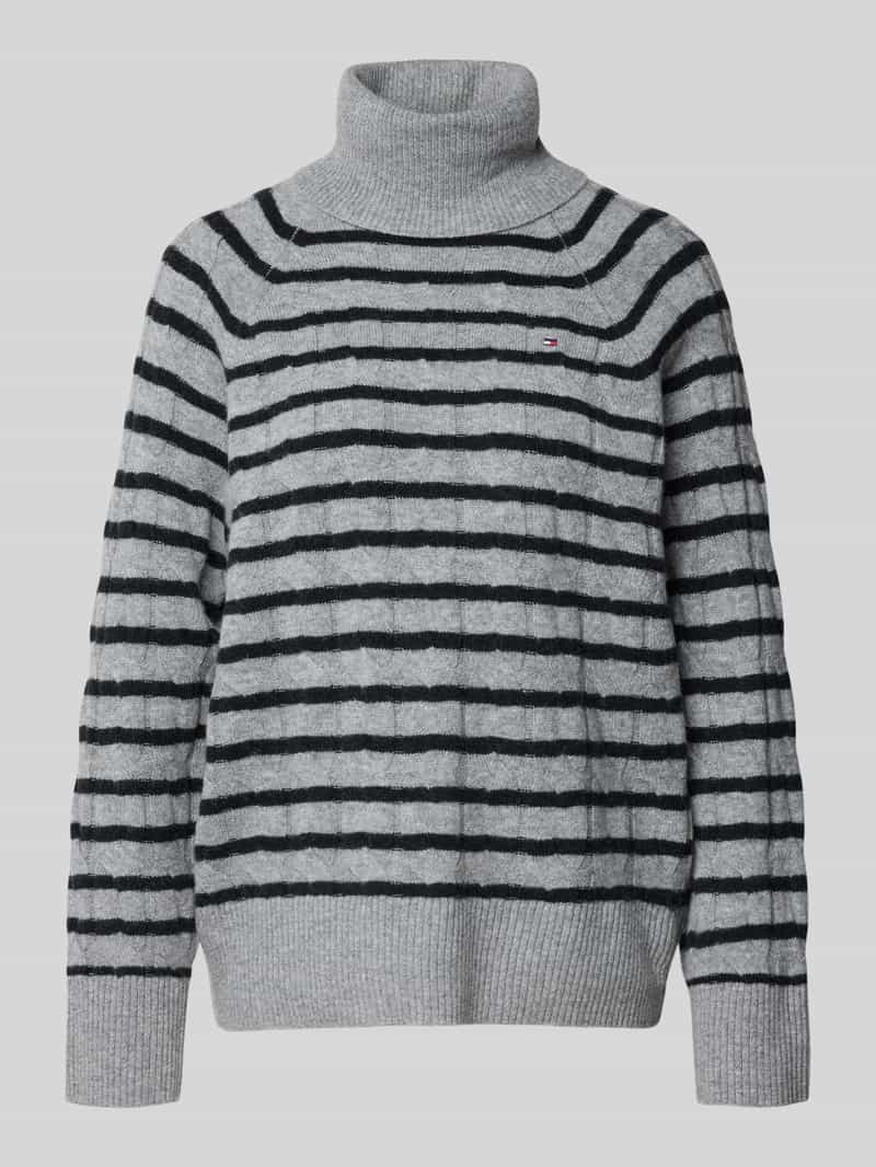 Tommy Hilfiger Relaxed fit coltrui van zuivere wol
