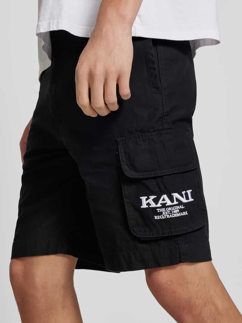 Karl Kani Korte regular fit cargobroek met labelstitching
