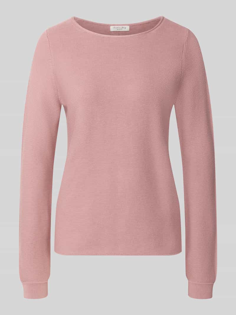 Christian Berg Woman Pullover van pure katoen in tricotlook