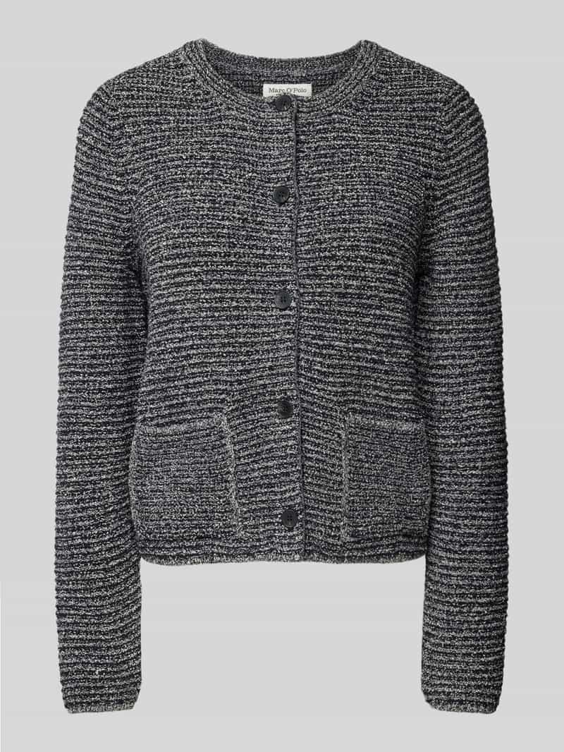 Marc O'Polo Slim fit cardigan van gemêleerde katoenmix