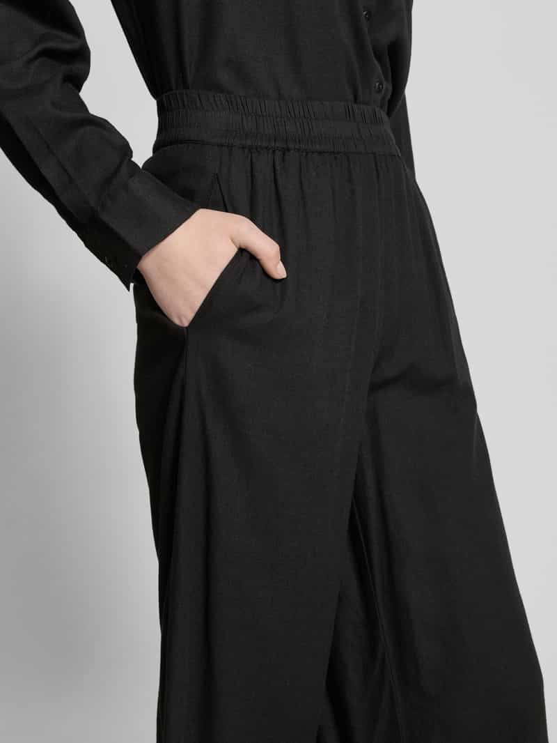 Pieces Loose fit culotte van een mix van viscose en linnen model 'PIA'