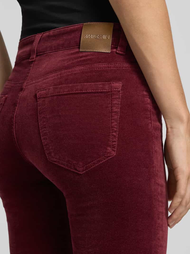 Marc Cain Skinny fit stoffen broek met sierstitching