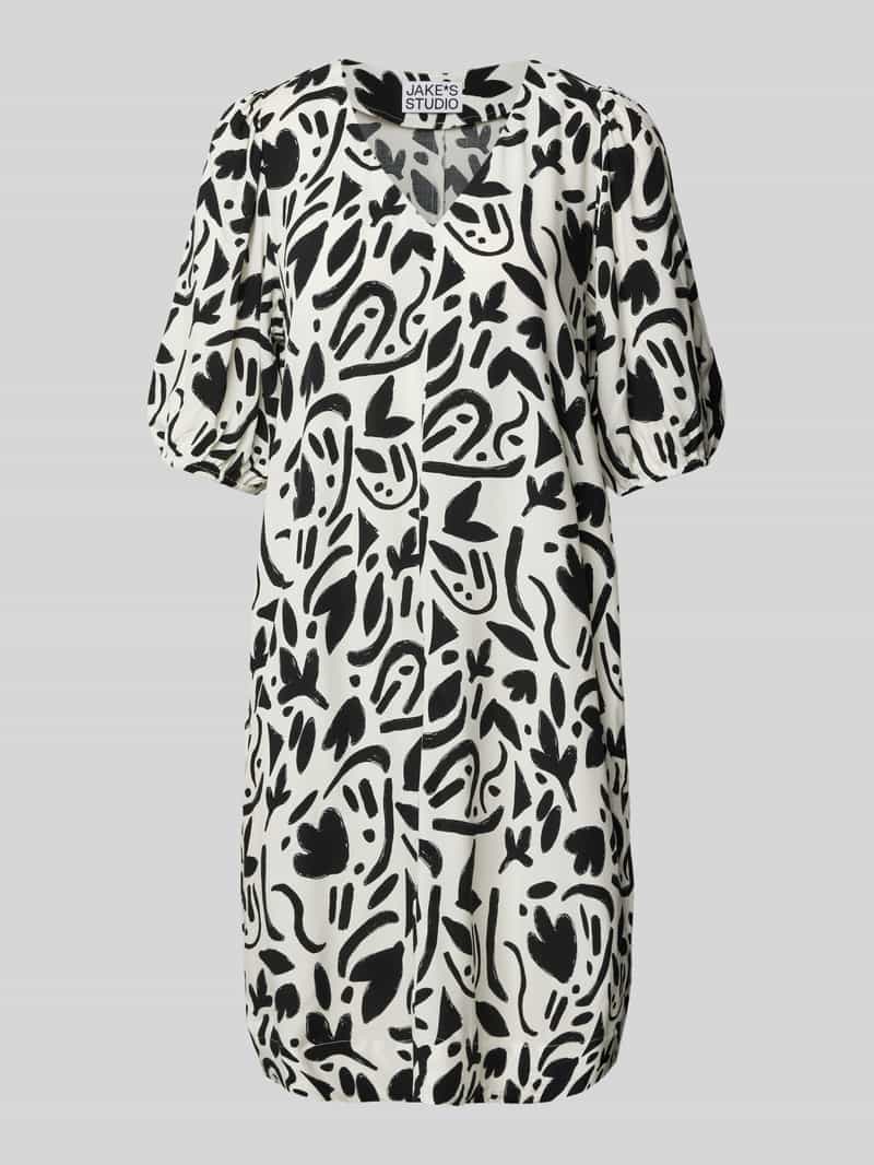 JAKE*S STUDIO WOMAN Knielange jurk van viscose met all-over motief