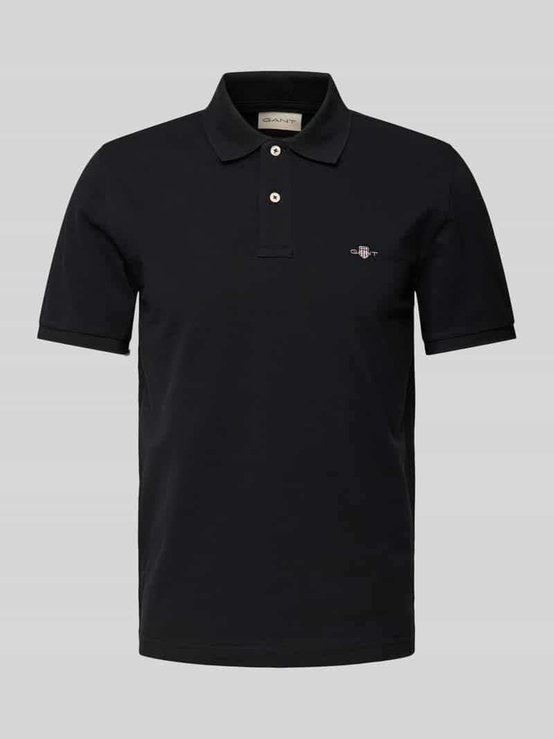 Gant Regular fit poloshirt met labelstitching
