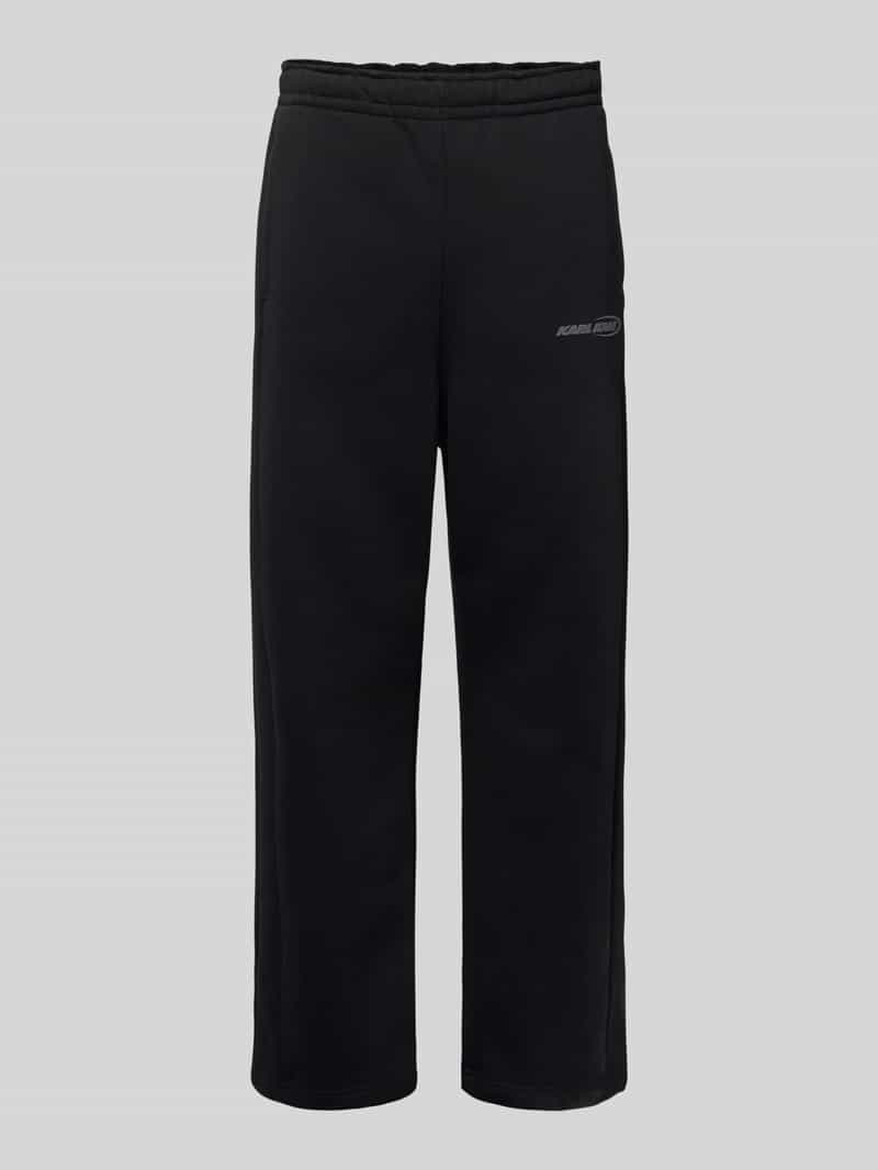 Karl Kani Straight leg sweatpants met labelprint model 'Kani Ellipse'
