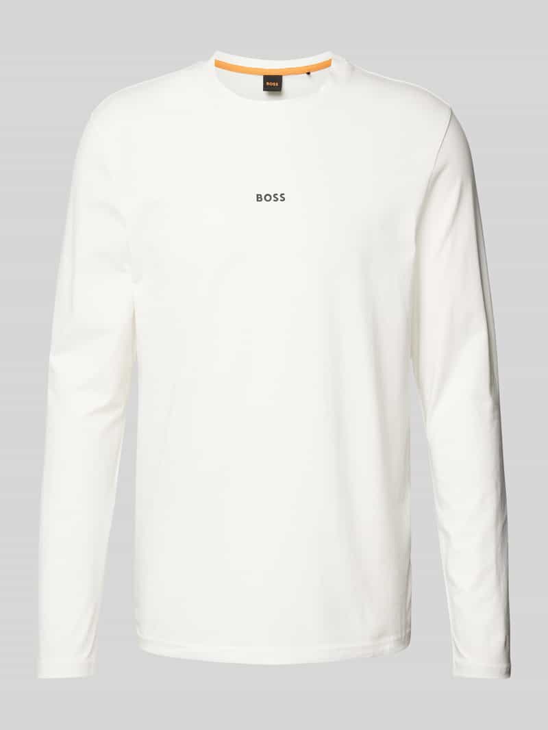 Boss Orange Shirt met lange mouwen en labelprint model 'Chark'