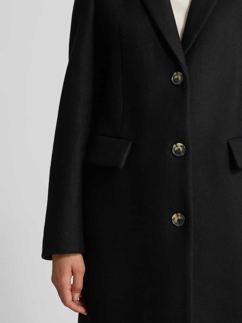 Tommy Hilfiger Regular fit lange wollen jas met kasjmier