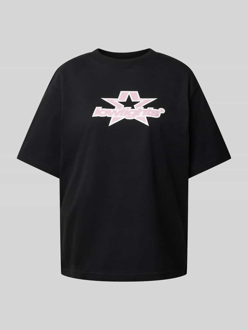 Low Lights Studios Oversized T-shirt met labelprint model 'SUPERSTAR'