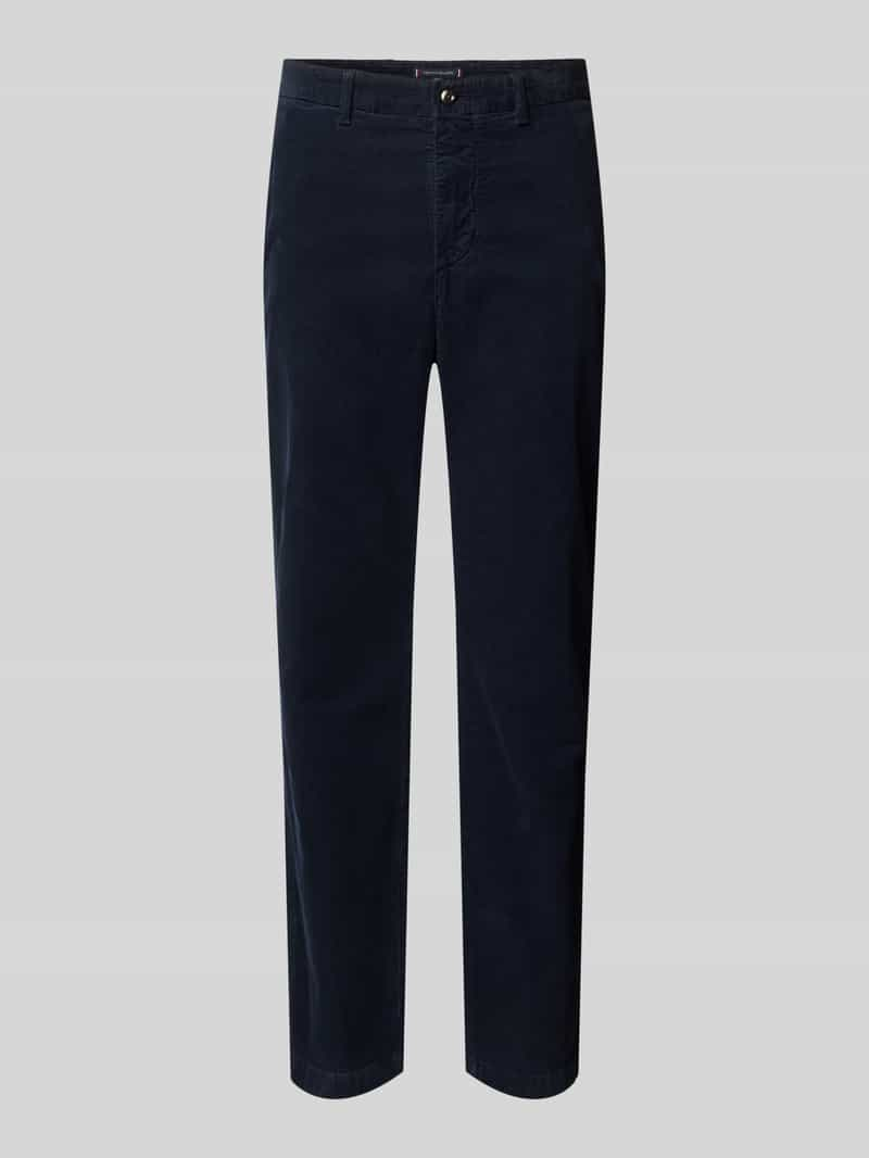 Tommy Hilfiger Regular fit corduroy broek met riemlussen, model 'DENTON'