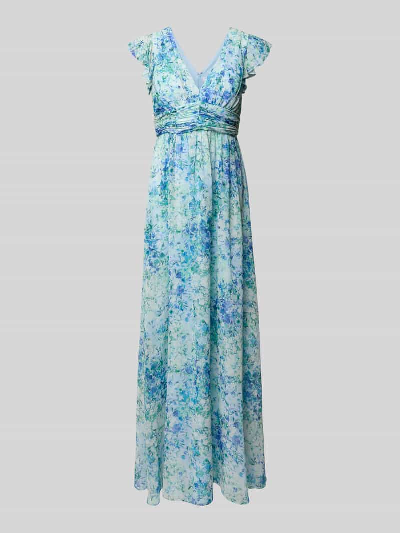 Jake*s Cocktail Maxi-jurk met volants en tailleband