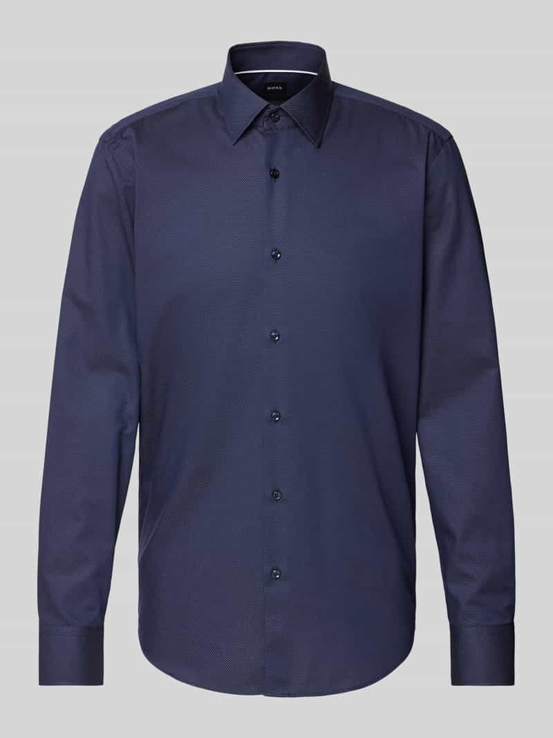 Boss Slim fit zakelijk overhemd met kentkraag model 'Joe'