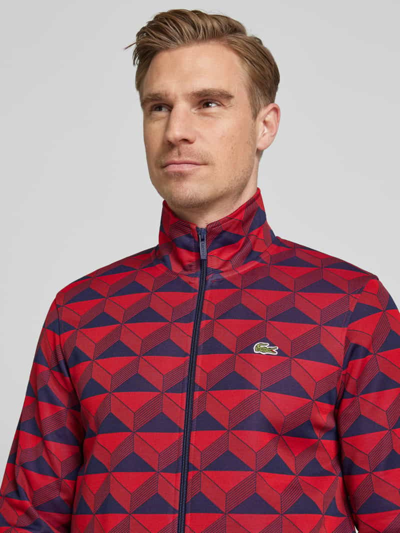 Lacoste Sweatjack met all-over motief