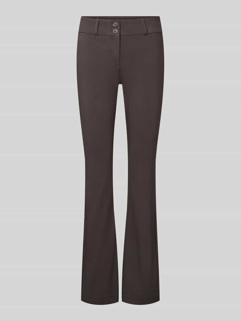 REVIEW Stoffen broek met strookzak aan de achterkant
