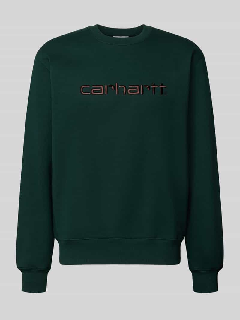 Carhartt Work In Progress Regular fit sweatshirt van katoenmix met geborduurd logo