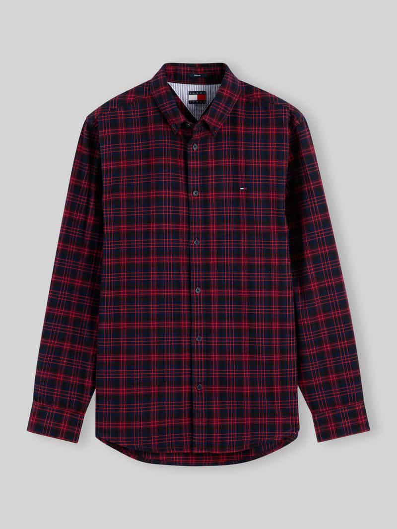 Tommy Jeans Regular fit vrijetijdsoverhemd van katoen met ruitmotief