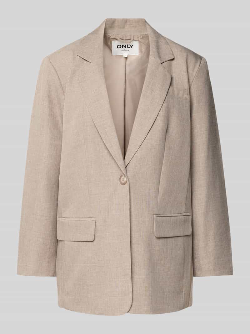 Relaxed Fit longblazer met 1-knoops sluiting model 'LINDA'