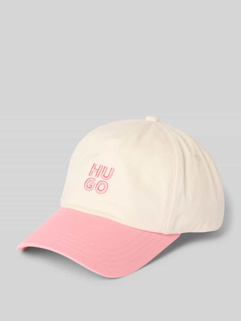 HUGO Baseballpet met labelstitching model 'Asya'