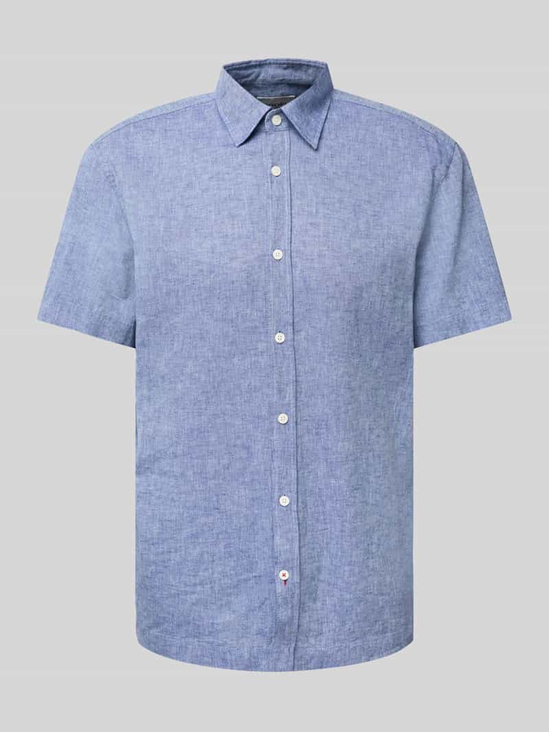 JOOP! JEANS Regular fit vrijetijdsoverhemd van een mix van linnen en katoen