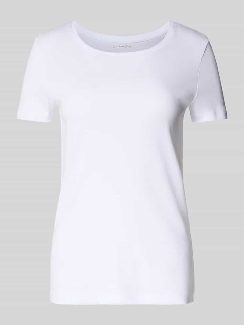 Christian Berg Woman T-shirt met geribde ronde hals