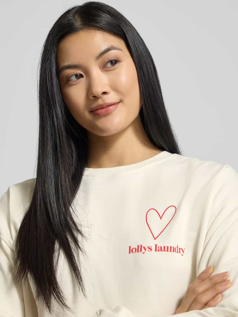 LOLLYS LAUNDRY Sweatshirt met labelprint model 'Sydney'
