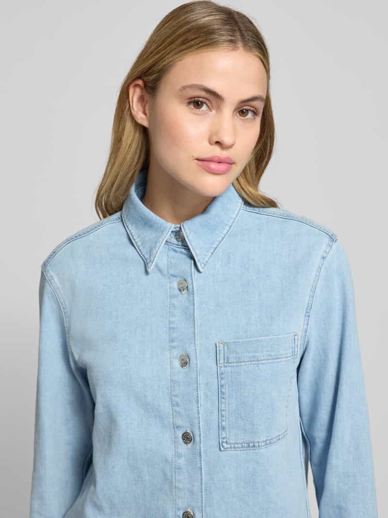 Marc O'Polo Regular fit jeansblouse van katoenmix
