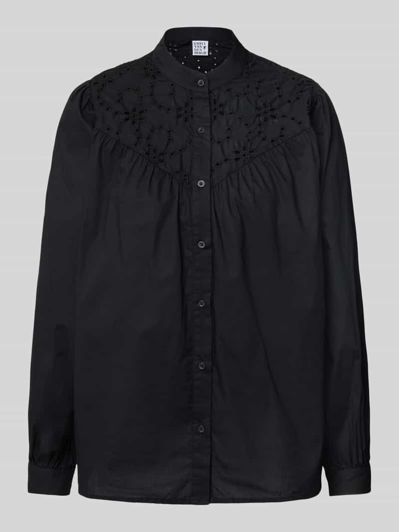 Emily Van den Bergh Relaxed fit blouse met ajourpatroon